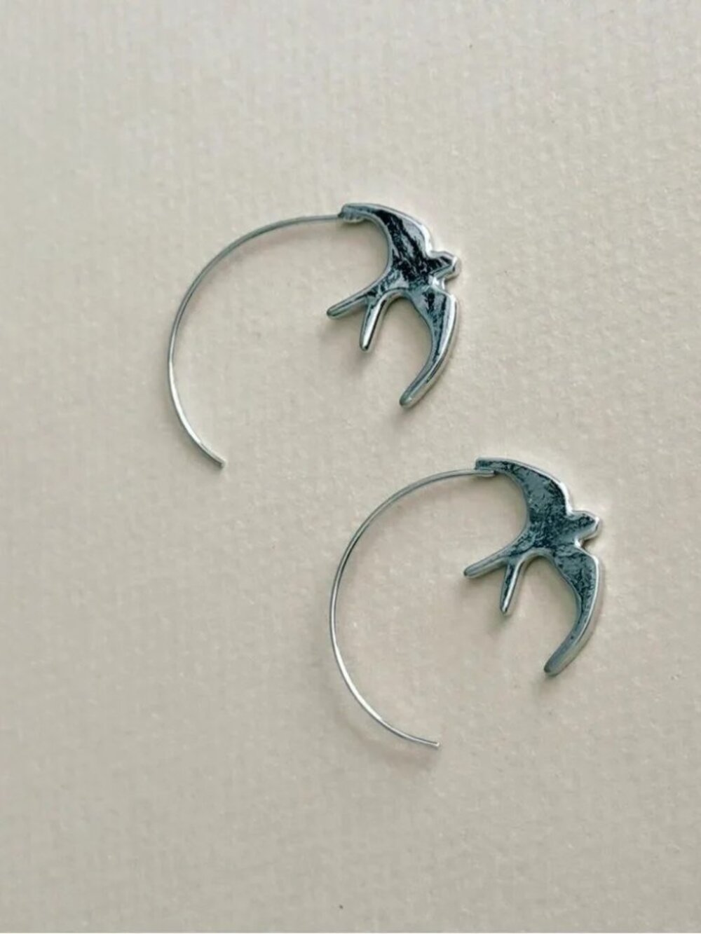 Bird Hoop Earrings2364 - Picture 3 of 4